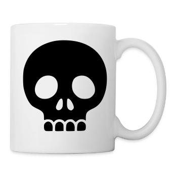 Skull Vector | Minimalist Skull Icon - Mug - white - Right