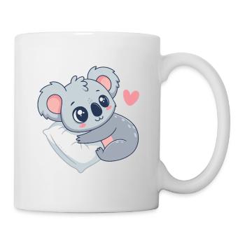 Kuscheliger Koala auf Pastellkissen - Tasse - Weiß - Rechts