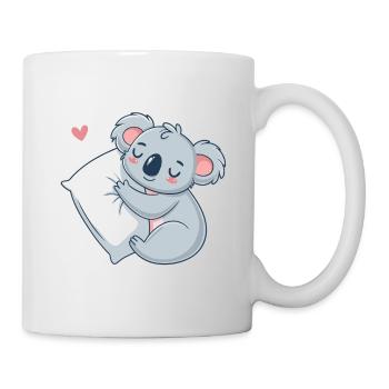 Koala cuddle on pillow - Mug - white - Right