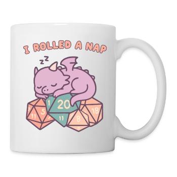 Nickerchen Rollender Drache - Tasse - Weiß - Rechts