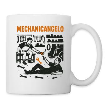 Chemise Mechanicangelo pour mécaniciens et artistes automobiles - Mug blanc - blanc - Droite