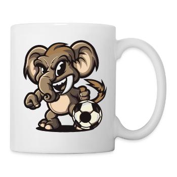 éléphant football football bande dessinée - Mug blanc - blanc - Droite