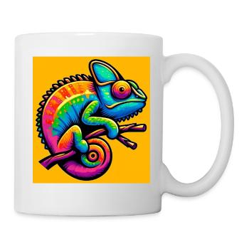 caméléon - Mug blanc - blanc - Droite