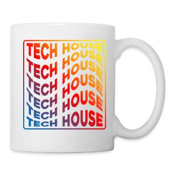Tech House Neon Gradient Repeats - Mug - white - Right