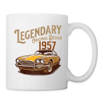 Legendäres 1957 Auto Retro Design - Tasse - Weiß - Rechts