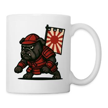Bulldogge Samurai Rising - Tasse - Weiß - Rechts