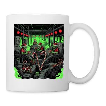 Creepy Zombie Christmas Elf Gothic Horror Desig - Mug - white - Right