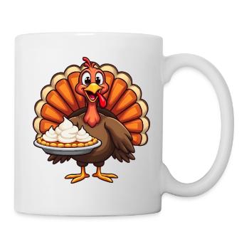 Thanksgiving Lustiger Thanksgiving Truthahn - Tasse - Weiß - Rechts