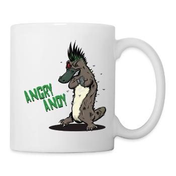 Angry Andy - Schnabeltier - Tasse - Weiß - Rechts