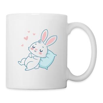 Dreamy Bunny on Pastel Cushion - Mug - white - Right
