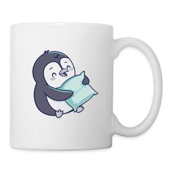 Cuddly Penguin with Blue Pillow - Mug - white - Right