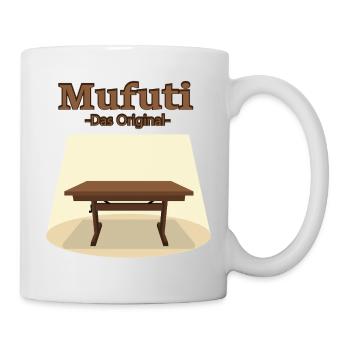 Mufuti Original: DDR Tisch im Spotlight - Tasse - Weiß - Rechts