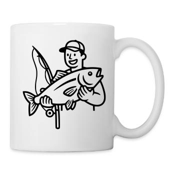 Angeln-stolzer-angler-grosser-fang-1 - Tasse - Weiß - Rechts