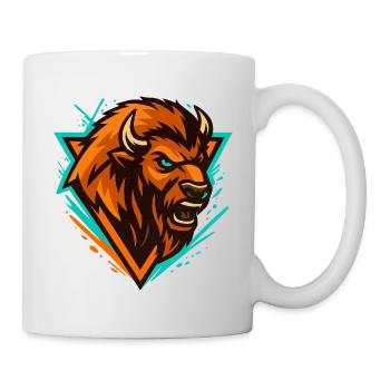 Bärensturm Logo Orange Turquoise - Tasse - Weiß - Rechts
