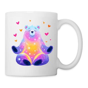 Regenbogen Bär - Tasse - Weiß - Rechts