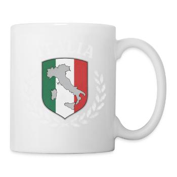 Trikolore der italienischen Flagge - Tasse - Weiß - Rechts