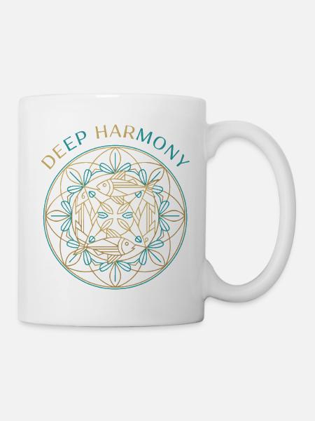 Deep Harmony Mandala - Tasse - Weiß