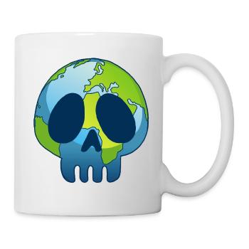 Le crâne de la planète Terre - Mug blanc - blanc - Droite