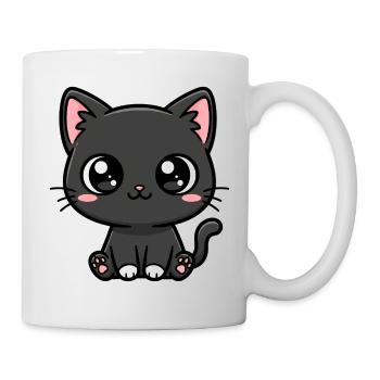 Midnight Kitten Kawaii Mascot - Mug - white - Right