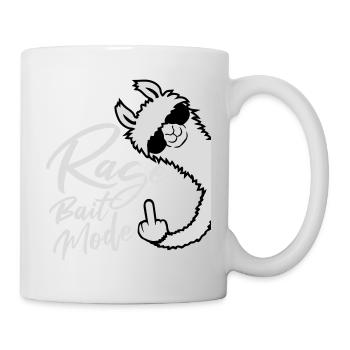 Rage Bait Llama Alpaga Lunettes de Soleil Doigt d’Honneur - Mug blanc - blanc - Droite