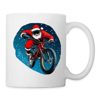 Downhiller Santa Claus - Mug - white - Right