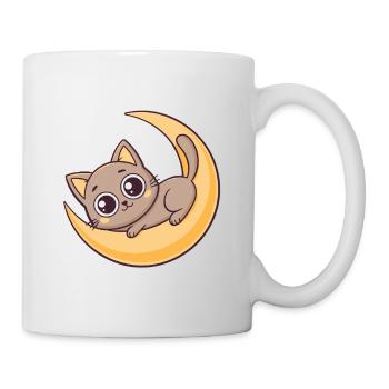 Kitten on Lunar Crescent - Mug - white - Right