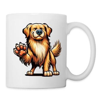 Golden Retriever Goldie Goldiebesitzer Goldies - Tasse - Weiß - Rechts