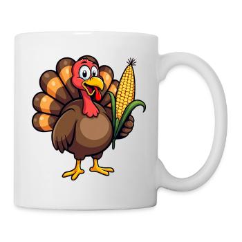 Thanksgiving Drôle Dinde de Thanksgiving - Mug blanc - blanc - Droite