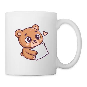Sanftes Bärenkuschelherz - Tasse - Weiß - Rechts