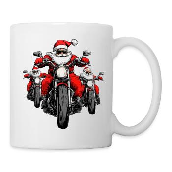 Motorradfahrer Christmas - Tasse - Weiß - Rechts