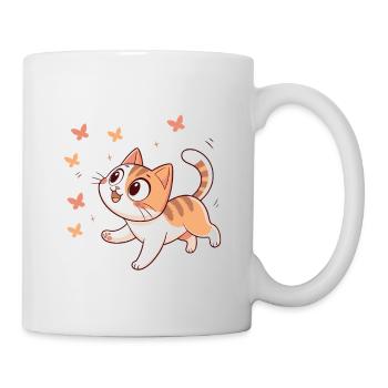 Happy Kitten Butterflies - Mug - white - Right