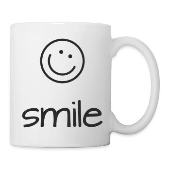Police du symbole du sourire - Mug blanc - blanc - Droite