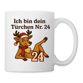 Ich bin dein Türchen Nr. 24 – Xmas Humor Shirt - Tasse - Weiß - Rechts