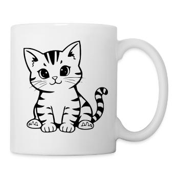 Cadeau de Noël Chat chaton Chat - Mug blanc - blanc - Droite