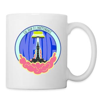 Eul jour d'l'indépendance - Mug blanc - blanc - Droite