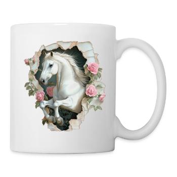 Cheval Vintage - Mug blanc - blanc - Droite