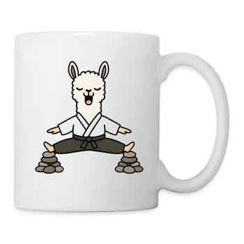 Lama Zen en kimono méditatif - Mug blanc - blanc - Droite