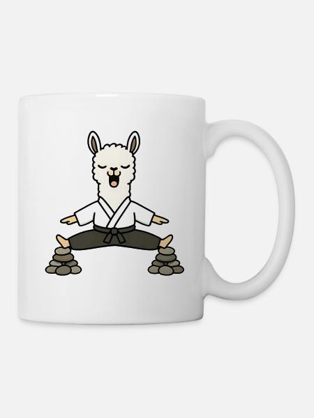 Lama Zen en kimono méditatif - Mug blanc - blanc