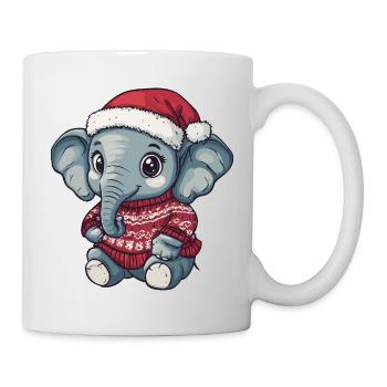 Noël de Noël avec éléphants - Mug blanc - blanc - Droite