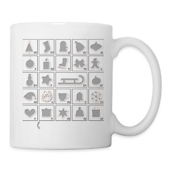 Calendrier de l’Avent (découpez la porte) - Mug blanc - blanc - Droite