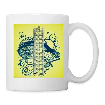 Fish Meter Art Yellow - Mug - white - Right