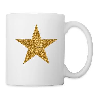 Stern Gold Vintage, Golden Star Elegance, Gold Star - Tasse - Weiß - Rechts