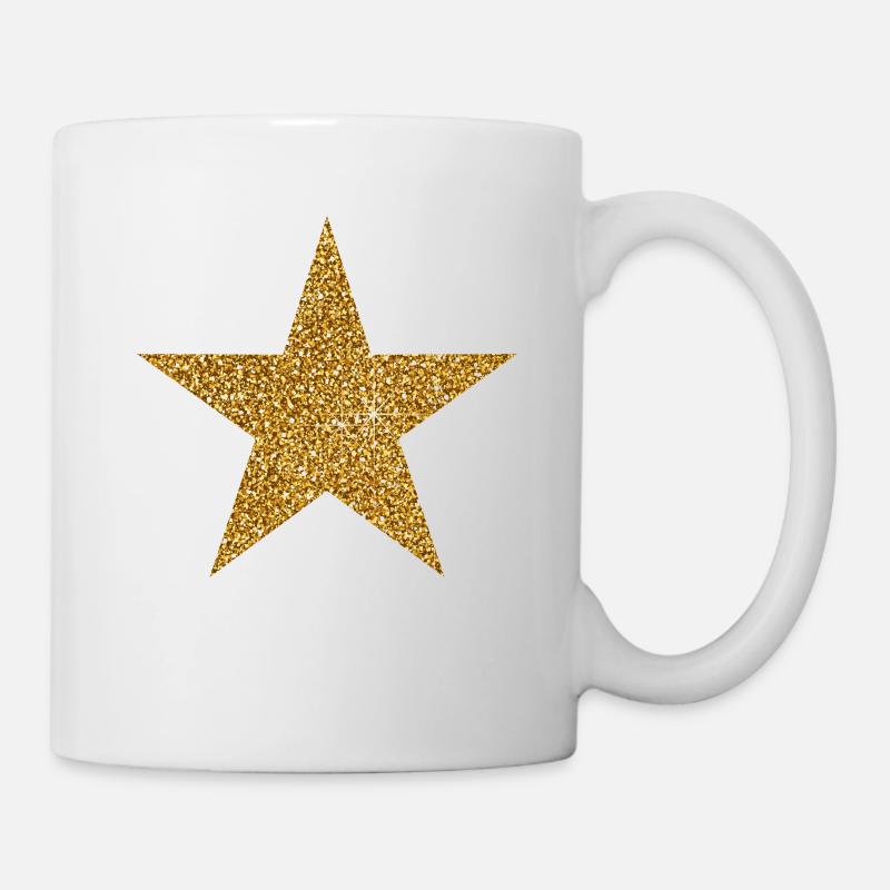 Étoile dorée vintage Étoile d’Étoile Étoile É - Mug blanc - blanc