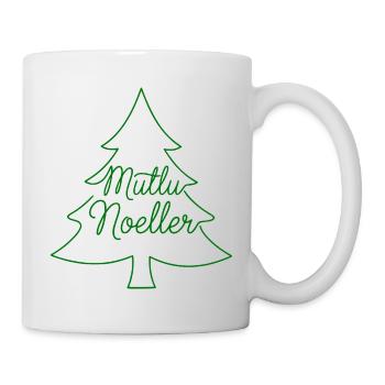 Conception du sapin de Noël de Mutlu Noeller - Mug blanc - blanc - Droite