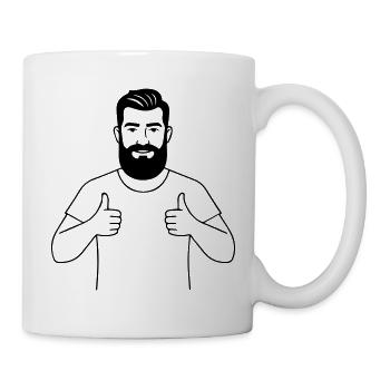 Papa donne le feu vert - Mug blanc - blanc - Droite