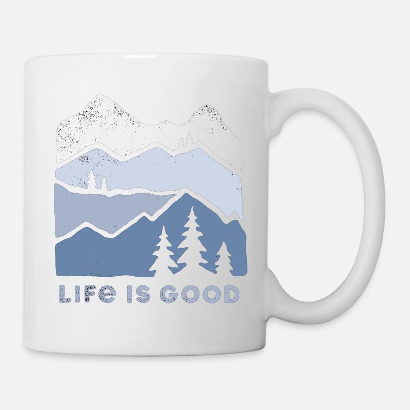 Mountain landscape joie de vivre - Mug - white