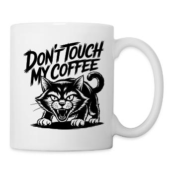 Ne retiens pas mon café sur un motif drôle de chat - Mug blanc - blanc - Droite