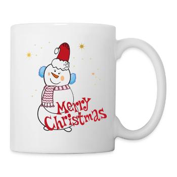 Snowman with Merry Christmas - Mug - white - Right
