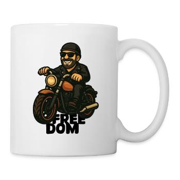 Motard occasionnel dans un comic de moto - Mug blanc - blanc - Droite