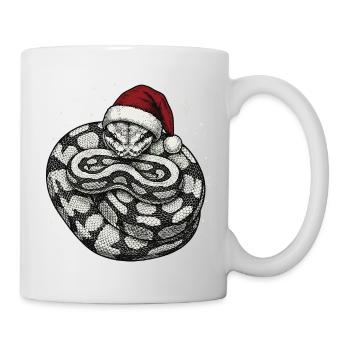 Königspython Weihnachten Ball Python Schlange - Tasse - Weiß - Rechts